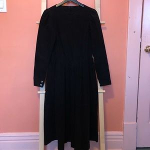 Black corduroy Laura Ashley Prairie dress
